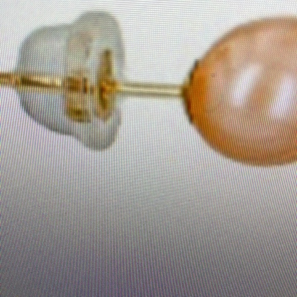 10K yellow gold 6-7 mm multi-color freshwater with push back backings - Picture 2 of 3